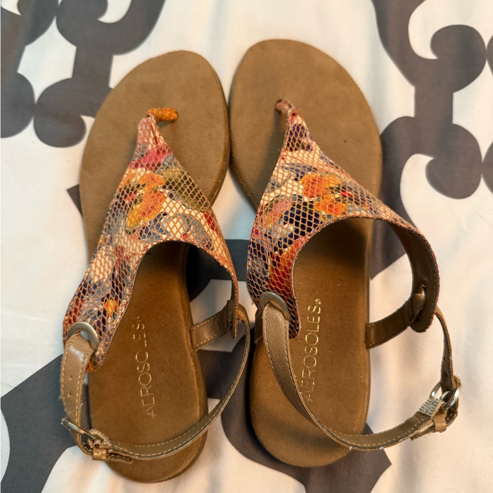 AEROSOLES Colorful Patterned Sandals